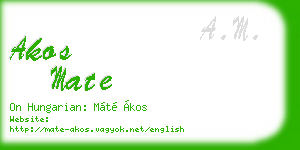 akos mate business card